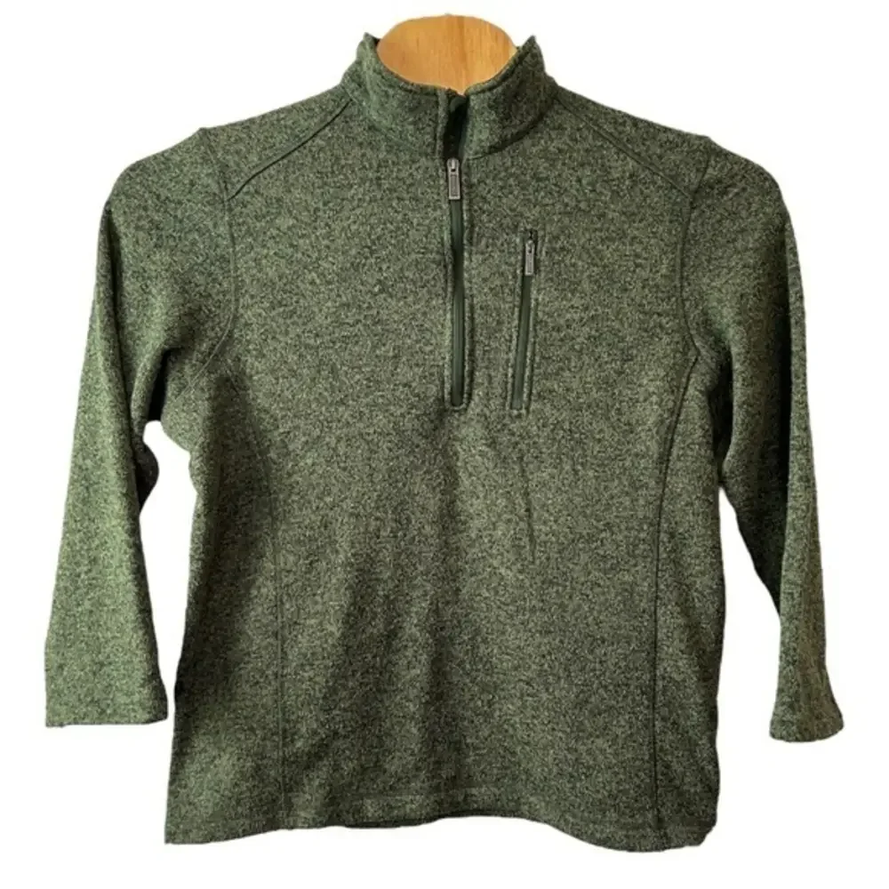 Woolrich Men’s‎ Green Knit Half Zip Sweater Pullover Sz L